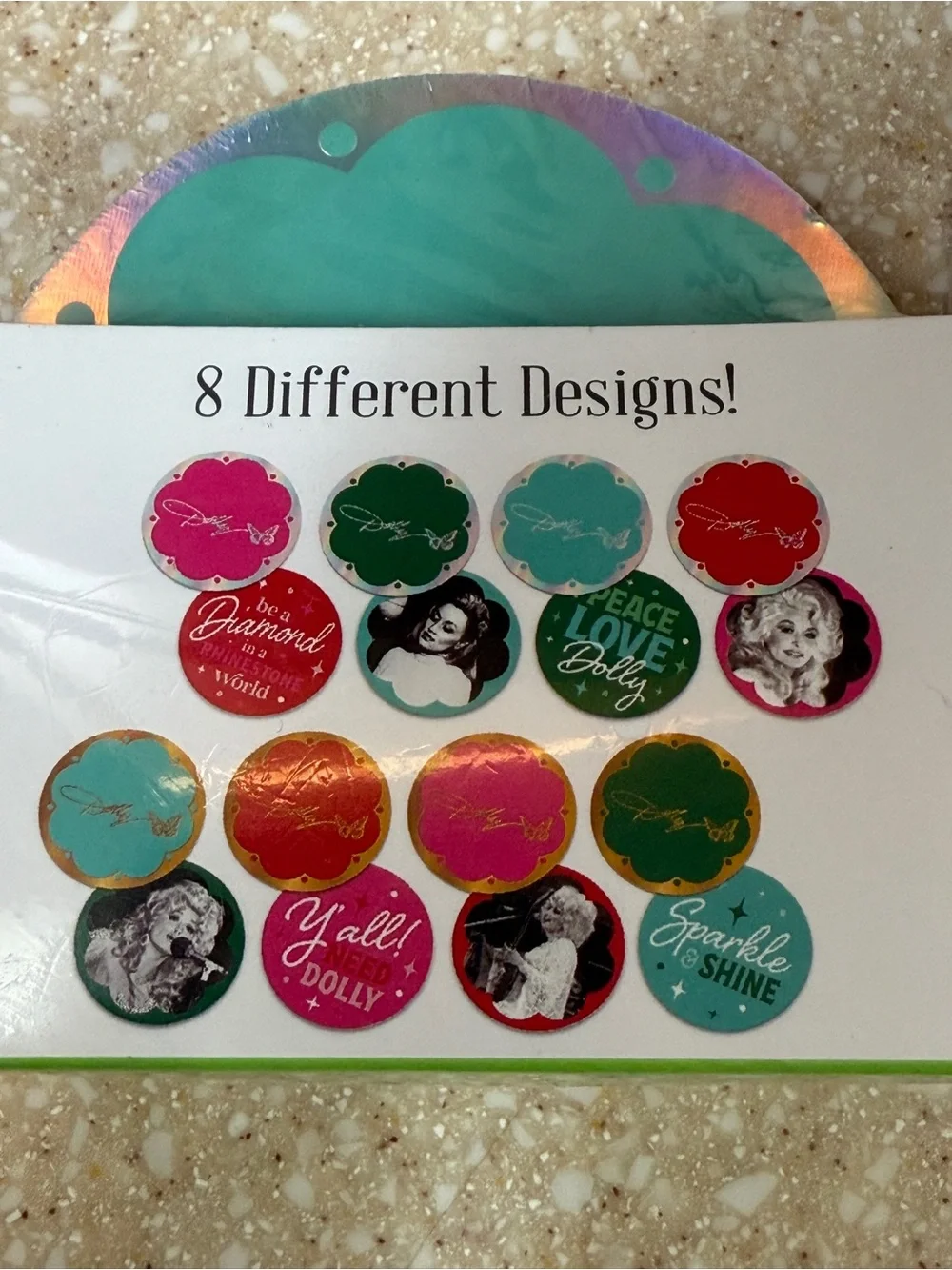Dolly Parton Pink Decorative Coaster Sets 2 Boxes of 8 Coasters